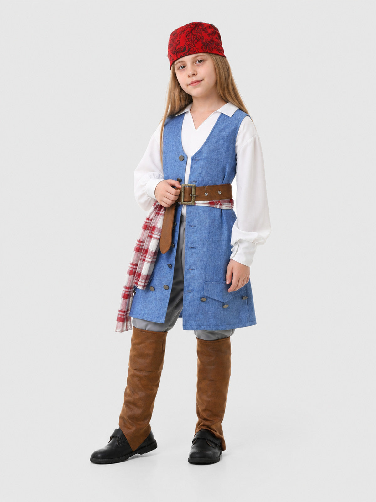 Caribbean Pirate Captain Costume for Halloween, S–XXL product detail
