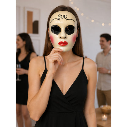 Carnival Mask with Makeup for Halloween and Cosplay lifestyle view