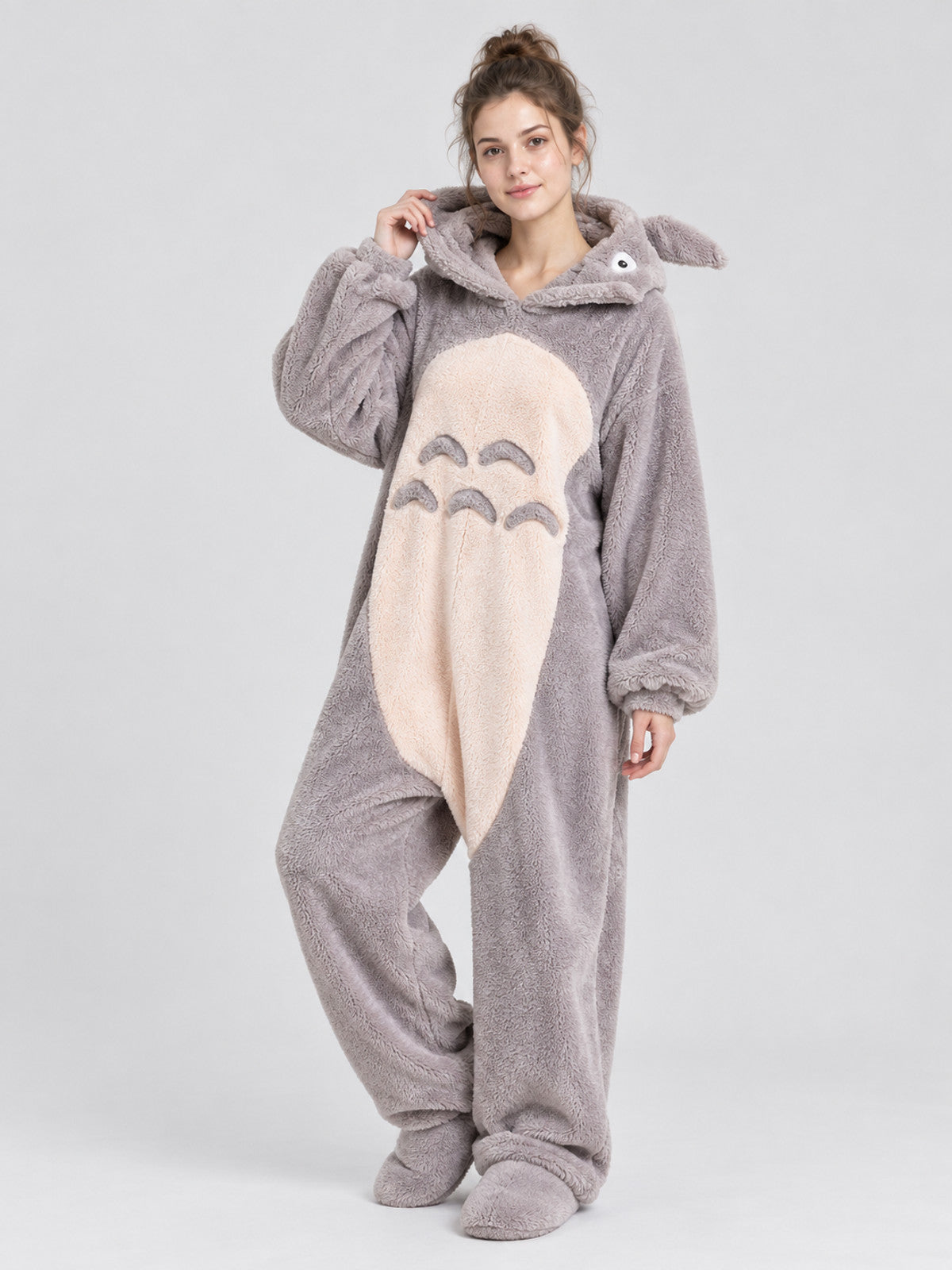 Hooded Home Jumpsuit Pajama with Ears