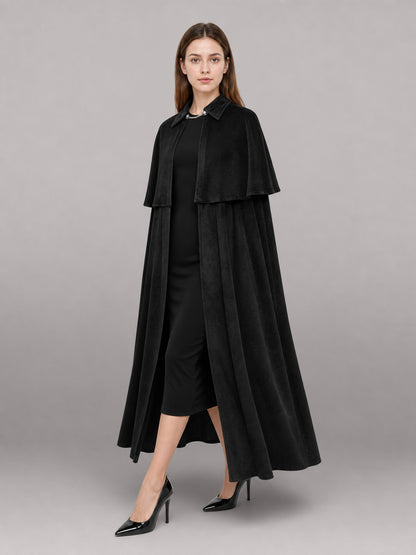 Long Black Carnival Cloak with Collar occasion guide