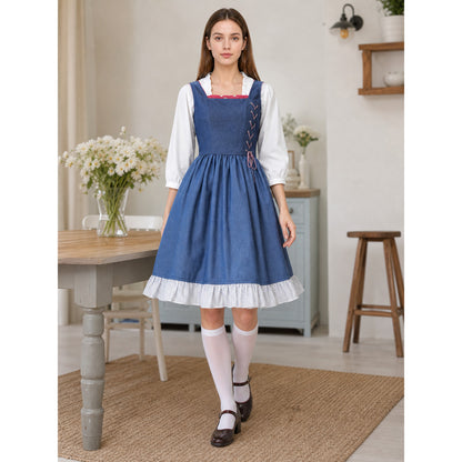 Folk-Style Carnival Costume: Blue Dress lifestyle view