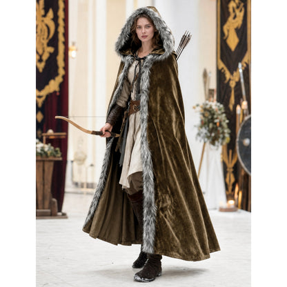 Brown Carnival Cloak with Hood lifestyle