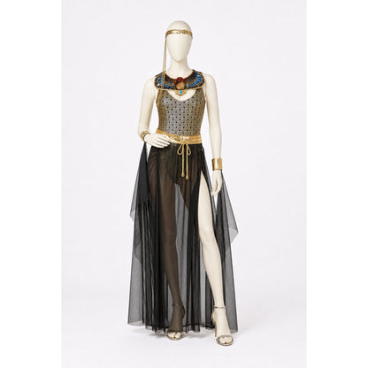 Egyptian Cosplay Costume, Long with Gold Decoration