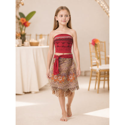 Halloween and cosplay costume set with a top and skirt
