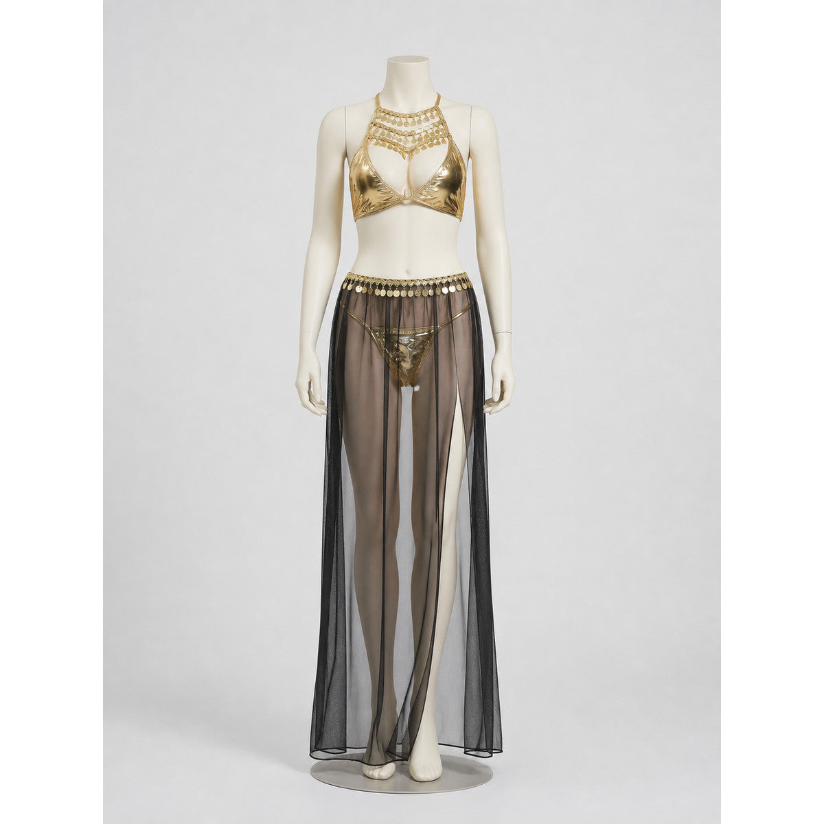 Cleopatra Costume with Sequins and a Sheer Skirt with a Slit lifestyle