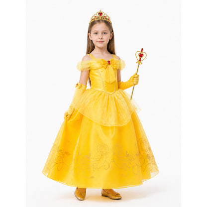 Princess Costume with Full Skirt and Crown for Carnival Costume Headwear detail