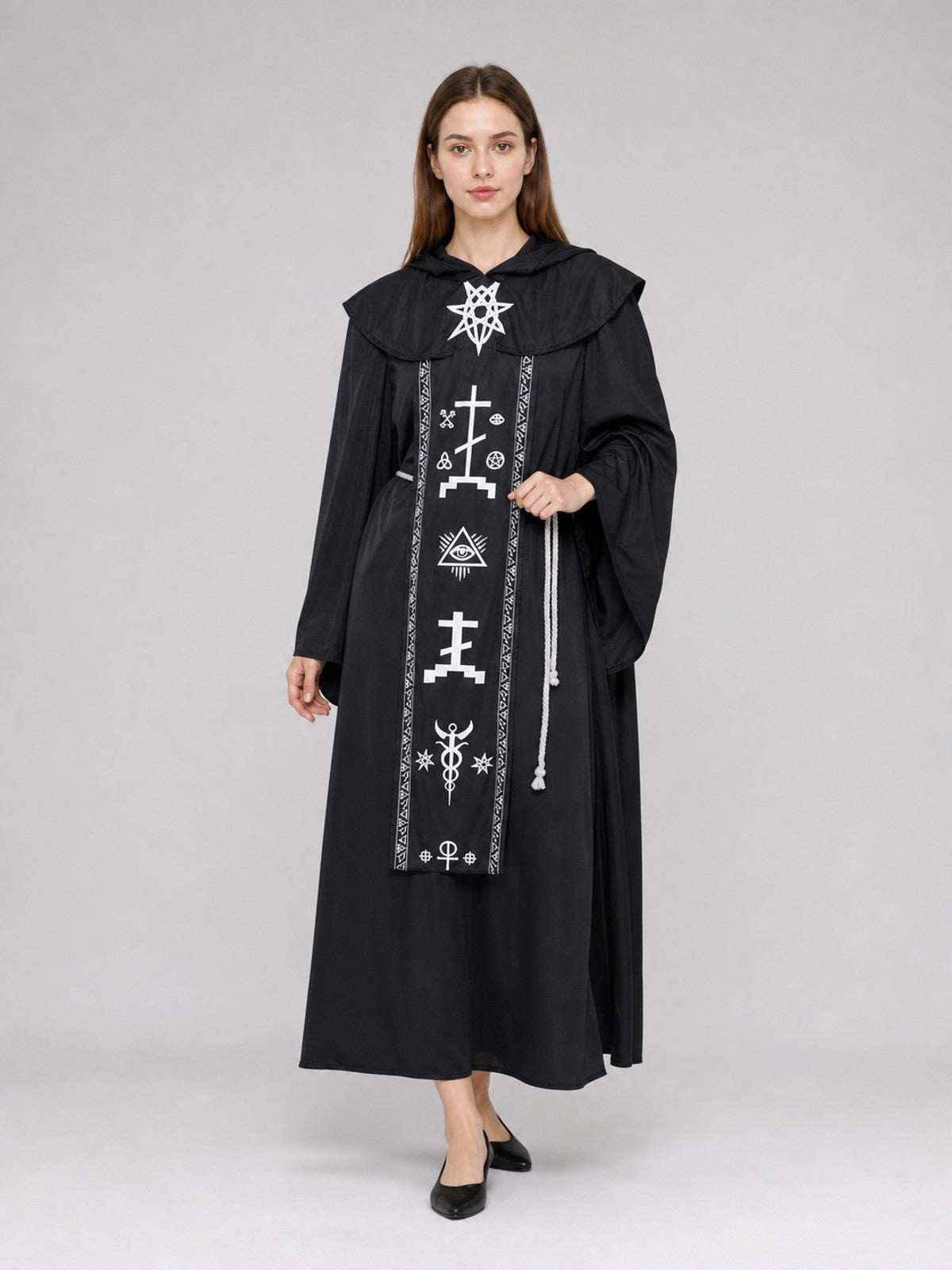 Hooded Wizard Costume, Cosplay Robe