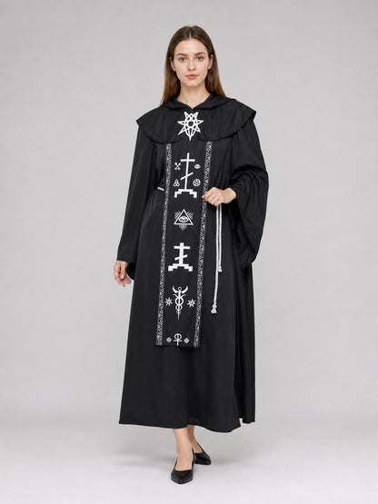 Hooded Wizard Costume, Cosplay Robe