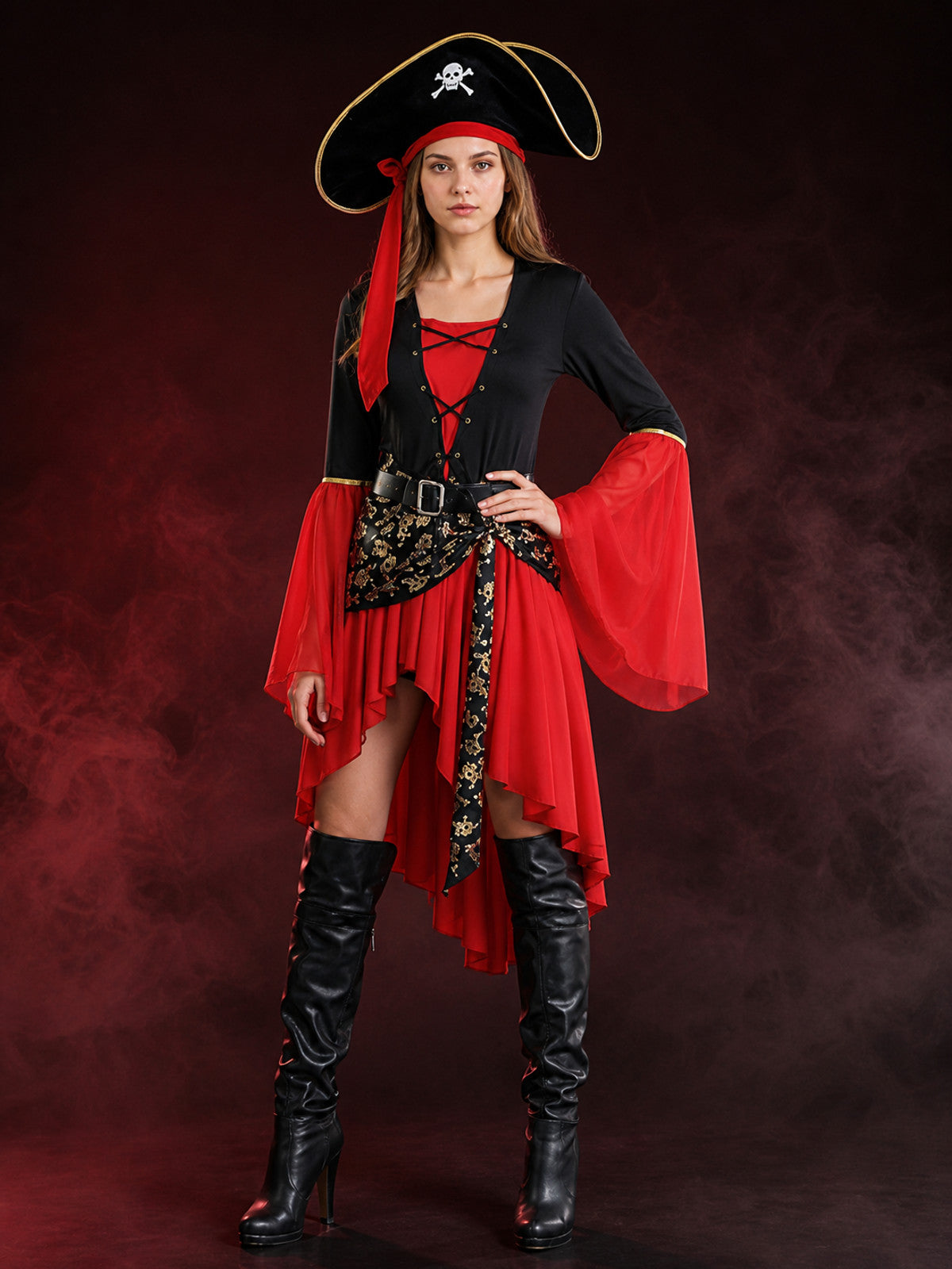 3-Piece Pirate Costume for Halloween main product view