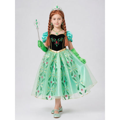 Elsa Costume for Children: Dress, Wig, Crown Costume Dresses detail