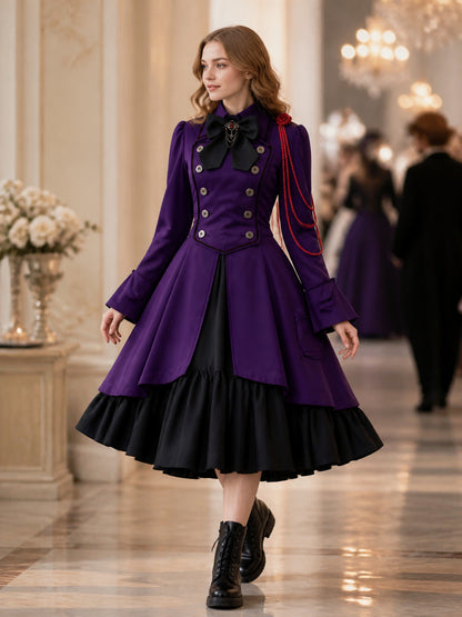 Long Gothic Dress with a High Collar lifestyle view