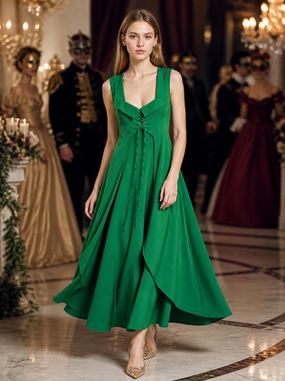 Medieval Off-the-Shoulder Lace-Up Dress lifestyle view