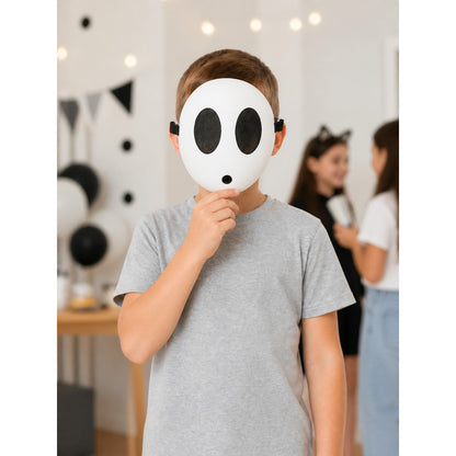 White and Black Halloween Mask for Cosplay and Parties lifestyle view