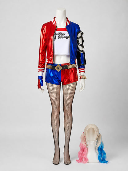 Harley Quinn Cosplay Costume with Wig Costume Wigs detail