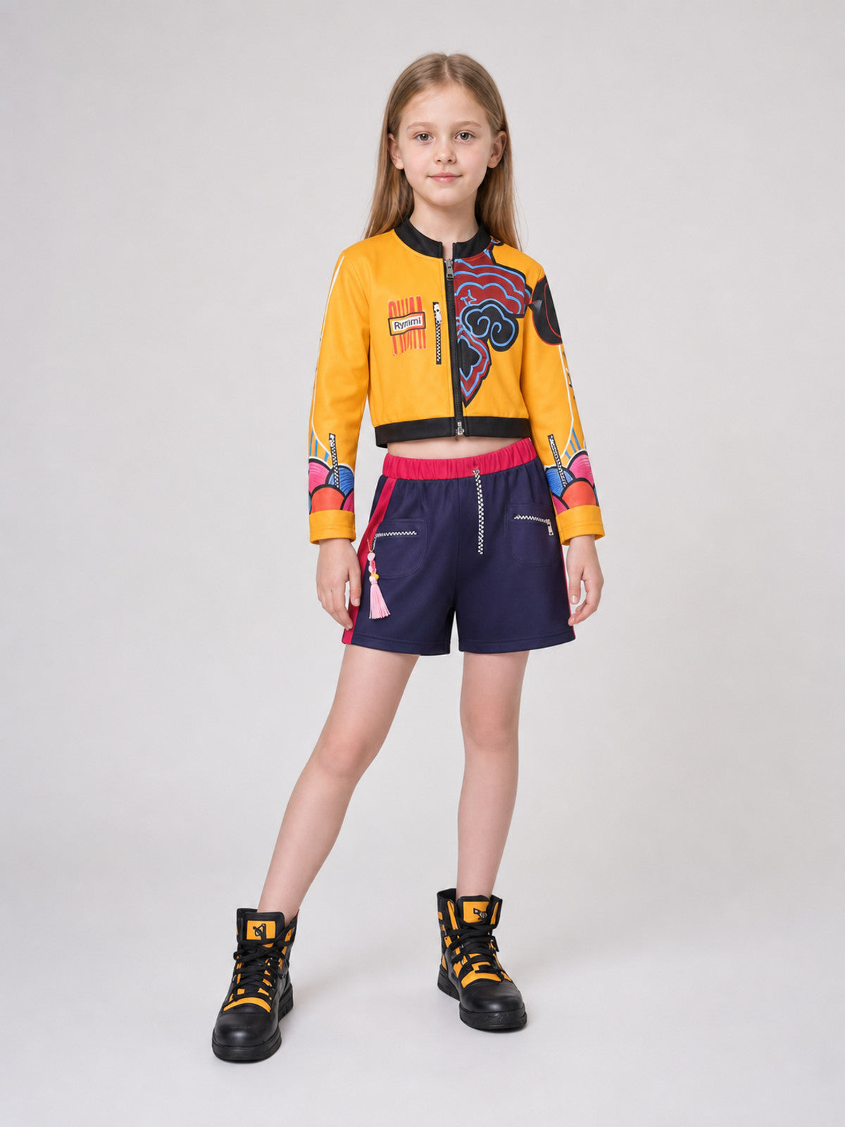 Superhero-Style Cosplay Costume: Jacket and Shorts Costumes detail