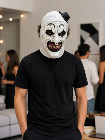 Black, White, and Red Halloween Carnival Mask lifestyle view