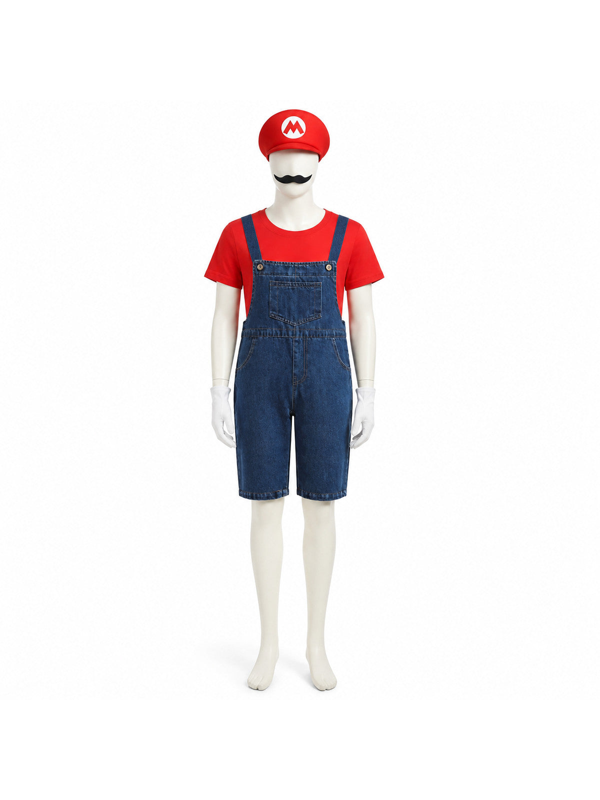 Mario Costume with T-Shirt and Bib Overalls