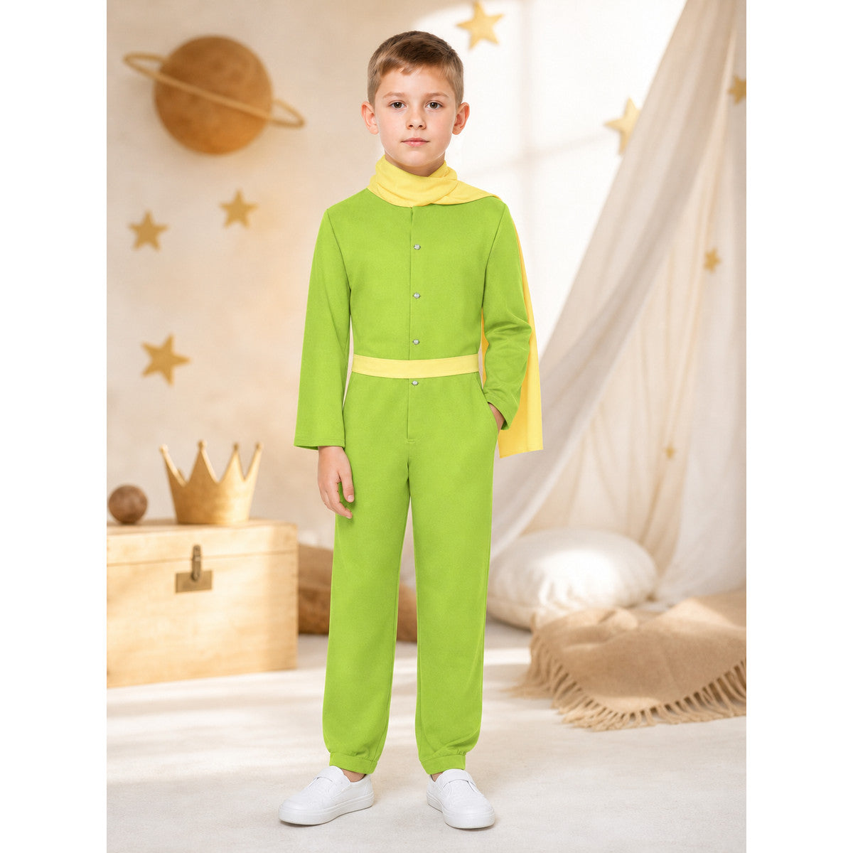 The Little Prince Green Cosplay Costume with Scarf