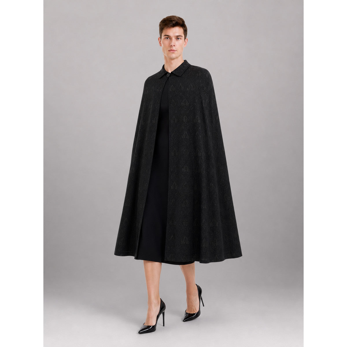 Black Full-Length Pants with Belt Loops lifestyle