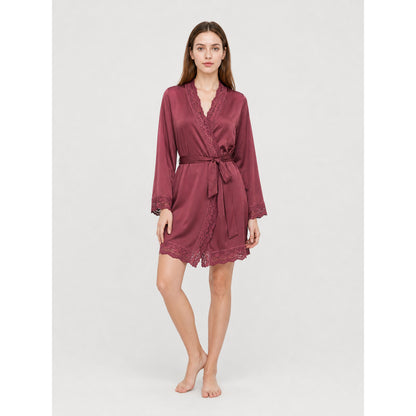Maxi Dress with a Deep V-Neckline and Lace Inserts