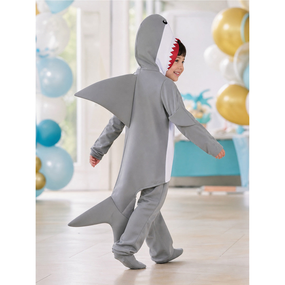 Adult Shark Jumpsuit Costume with Hood lifestyle