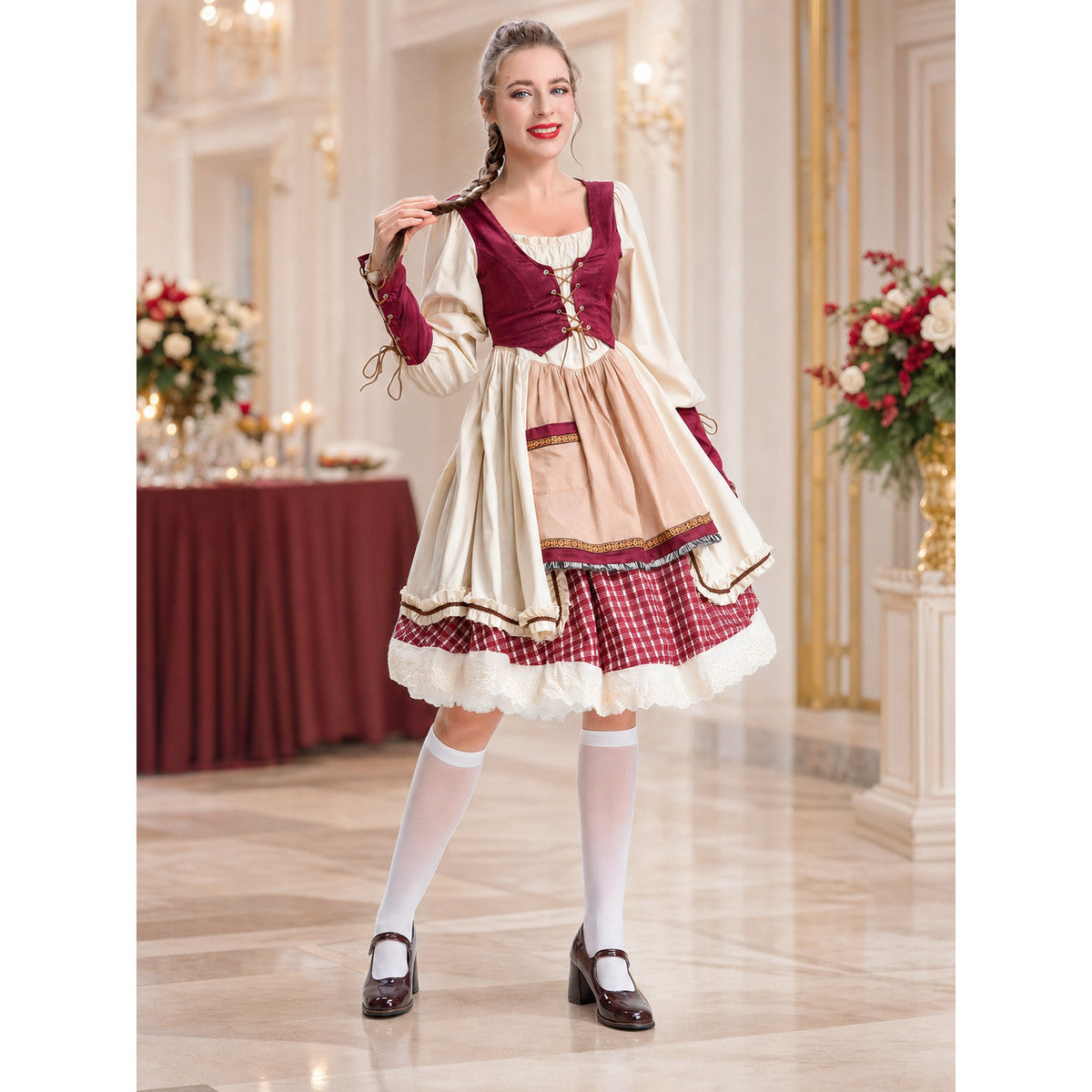 Folk-Style Stage Costume with Apron