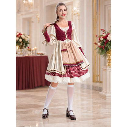 Historical costume for the stage with apron and lace lifestyle view