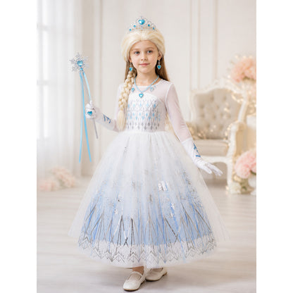 Snow Queen Costume for Halloween and Cosplay lifestyle view