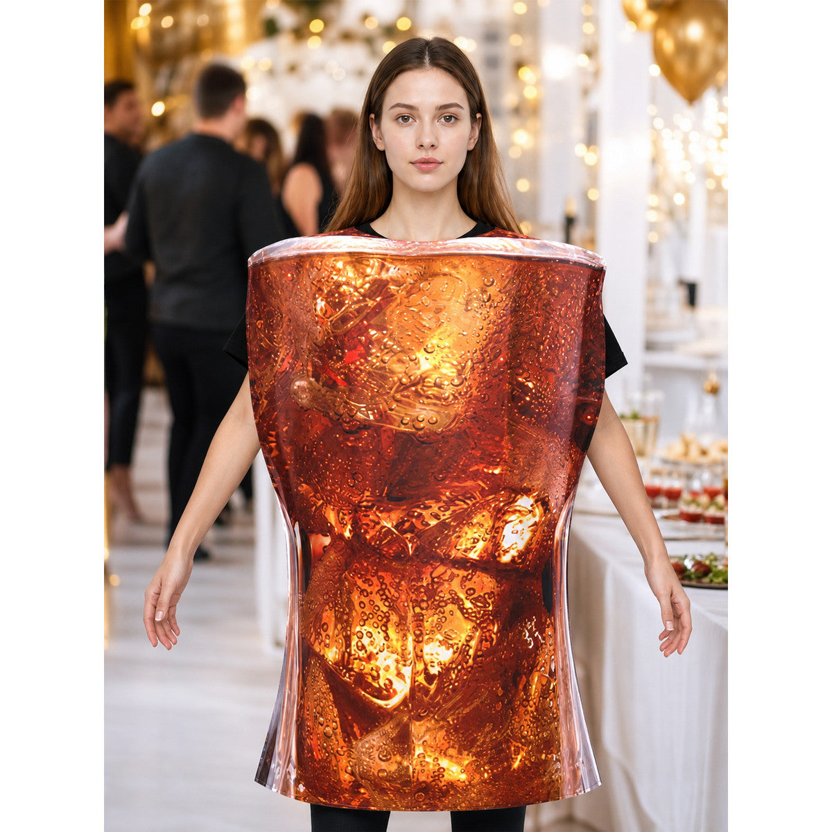 Cola Can Costume Tunic for Cosplay and Parties lifestyle view