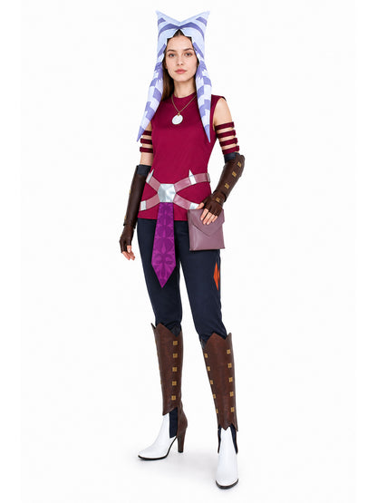 Ahsoka Cosplay Costume, Red, Set Costumes detail
