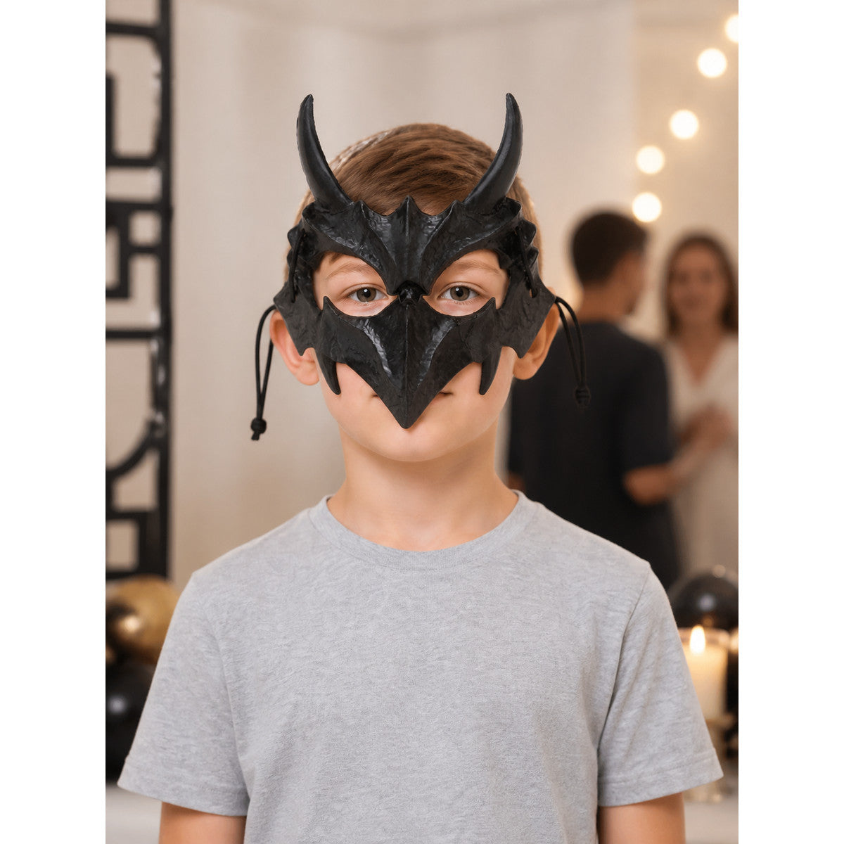 Halloween Mask, Black Bat Half-Mask lifestyle view