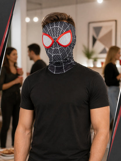 Red and Black Carnival Mask for Halloween and Cosplay