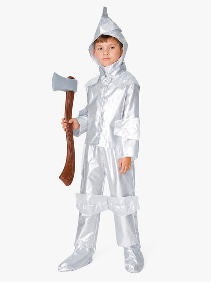 Hooded jumpsuit costume with full foot covers