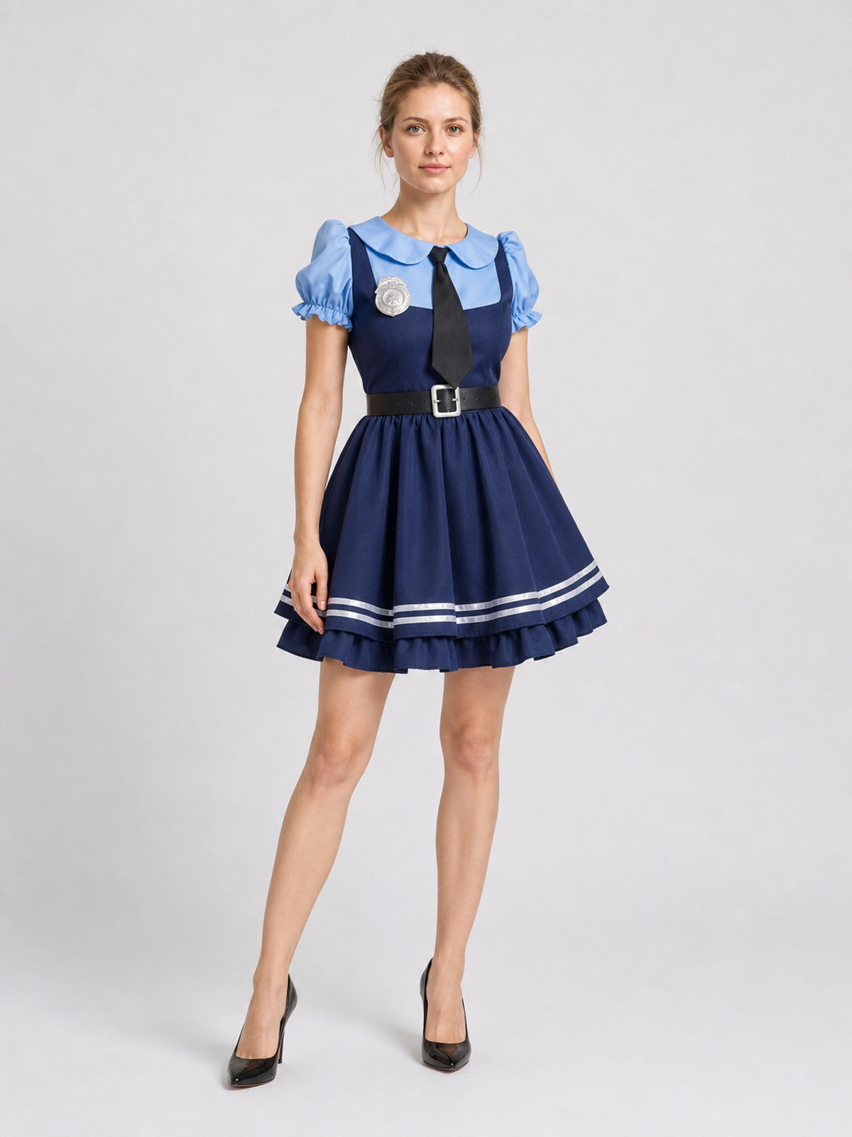 Judy Cosplay Costume, Dress with Accessories Costume Dresses detail