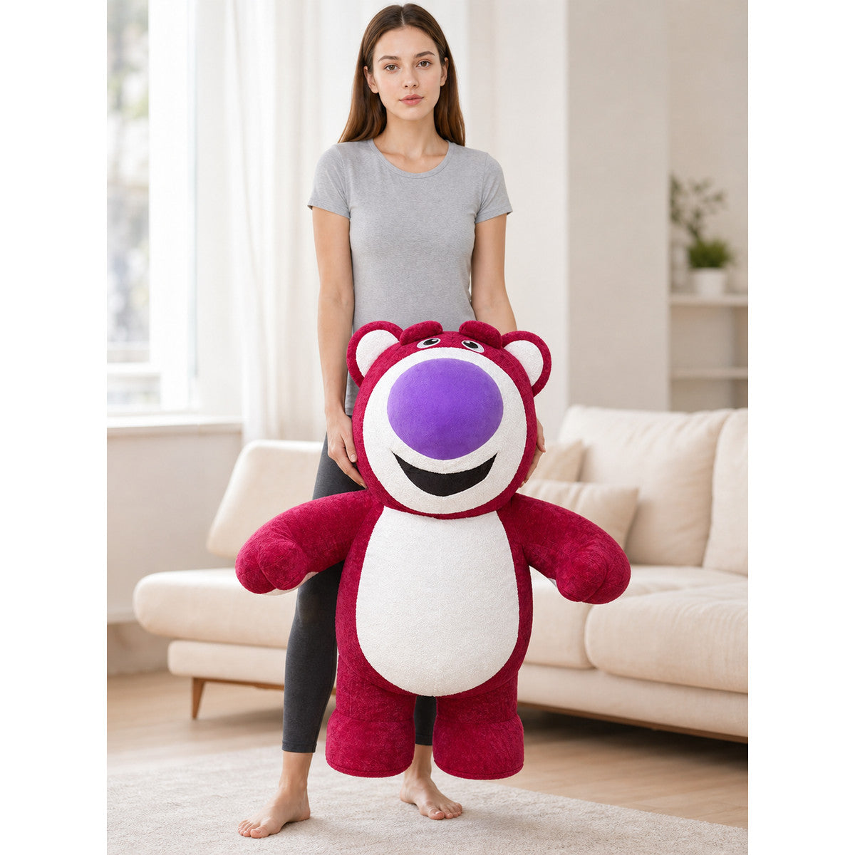 Large Plush Bear Figure for Decor and Photos lifestyle view