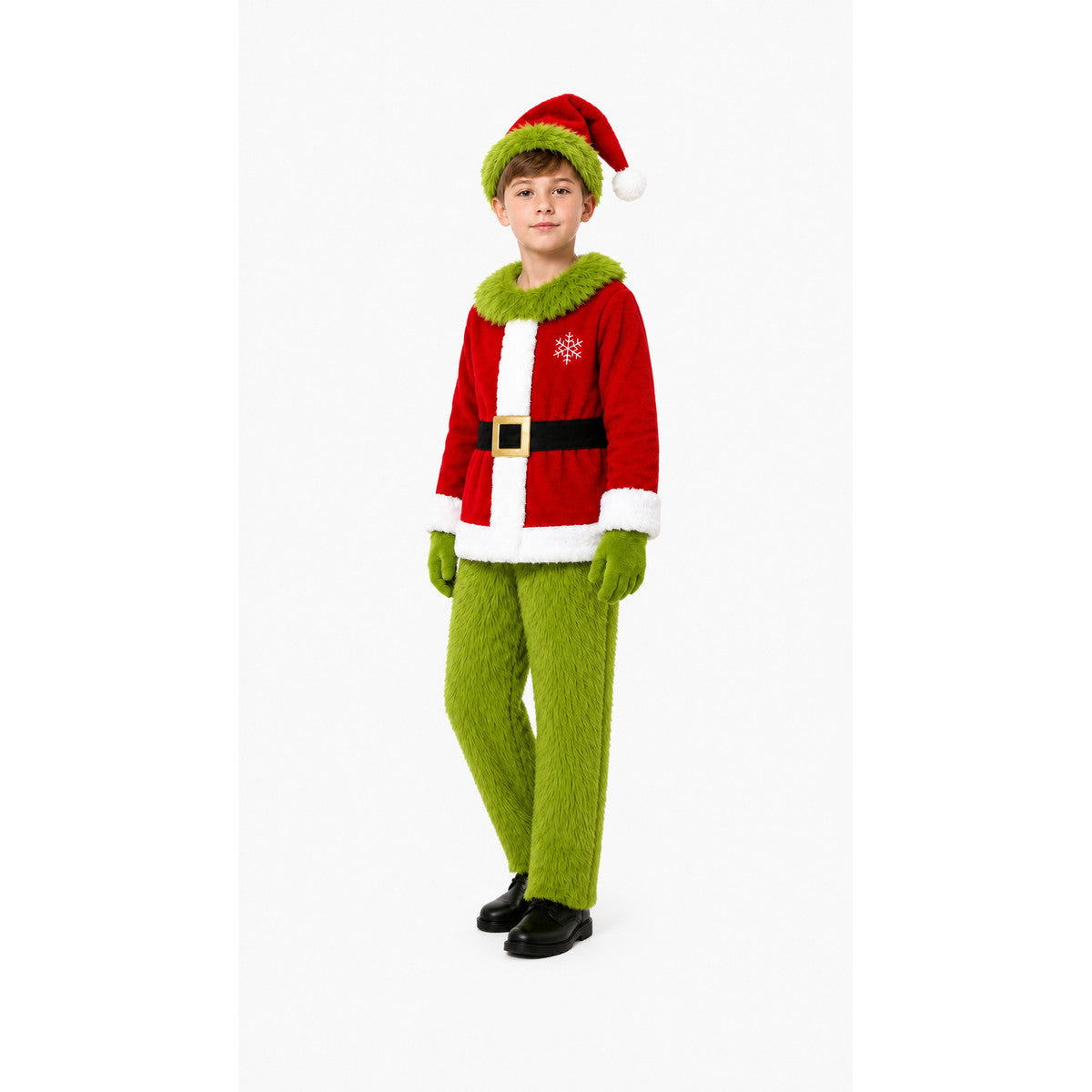 Grinch Costume: Red Top, Green Pants