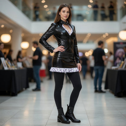 Nico Robin Cosplay Dress with Collar and Zipper