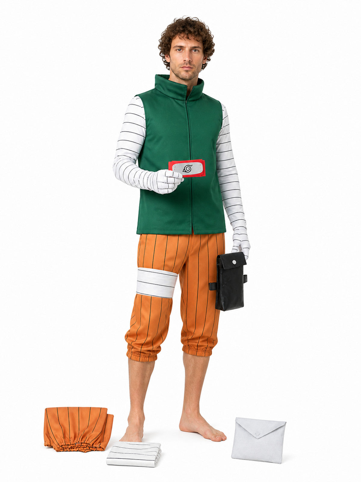 Rock Lee Cosplay Costume with Accessories Costume Accessories detail