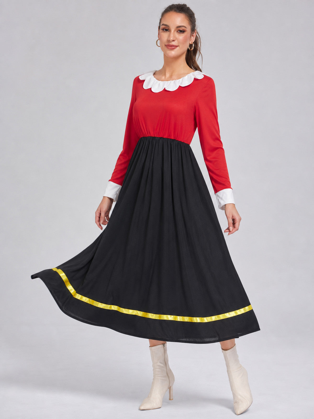 Sailor Cosplay Dress with White Collar