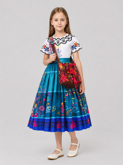 Children’s Carnival Dress with Handbag, Full Skirt product detail