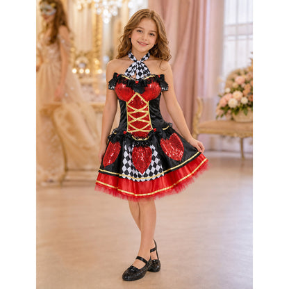 Carnival clown costume with a full skirt