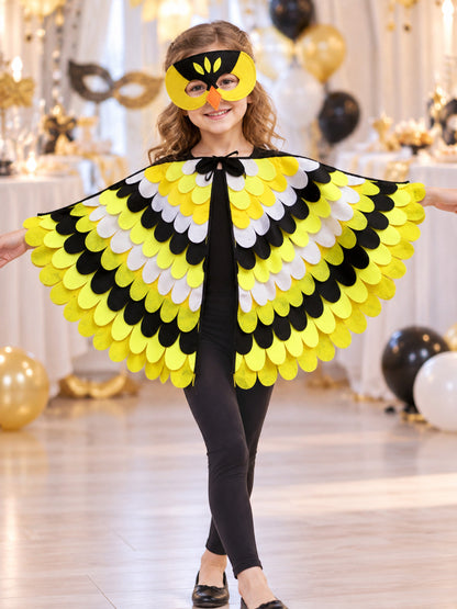 Bird costume for carnivals with mask and cape