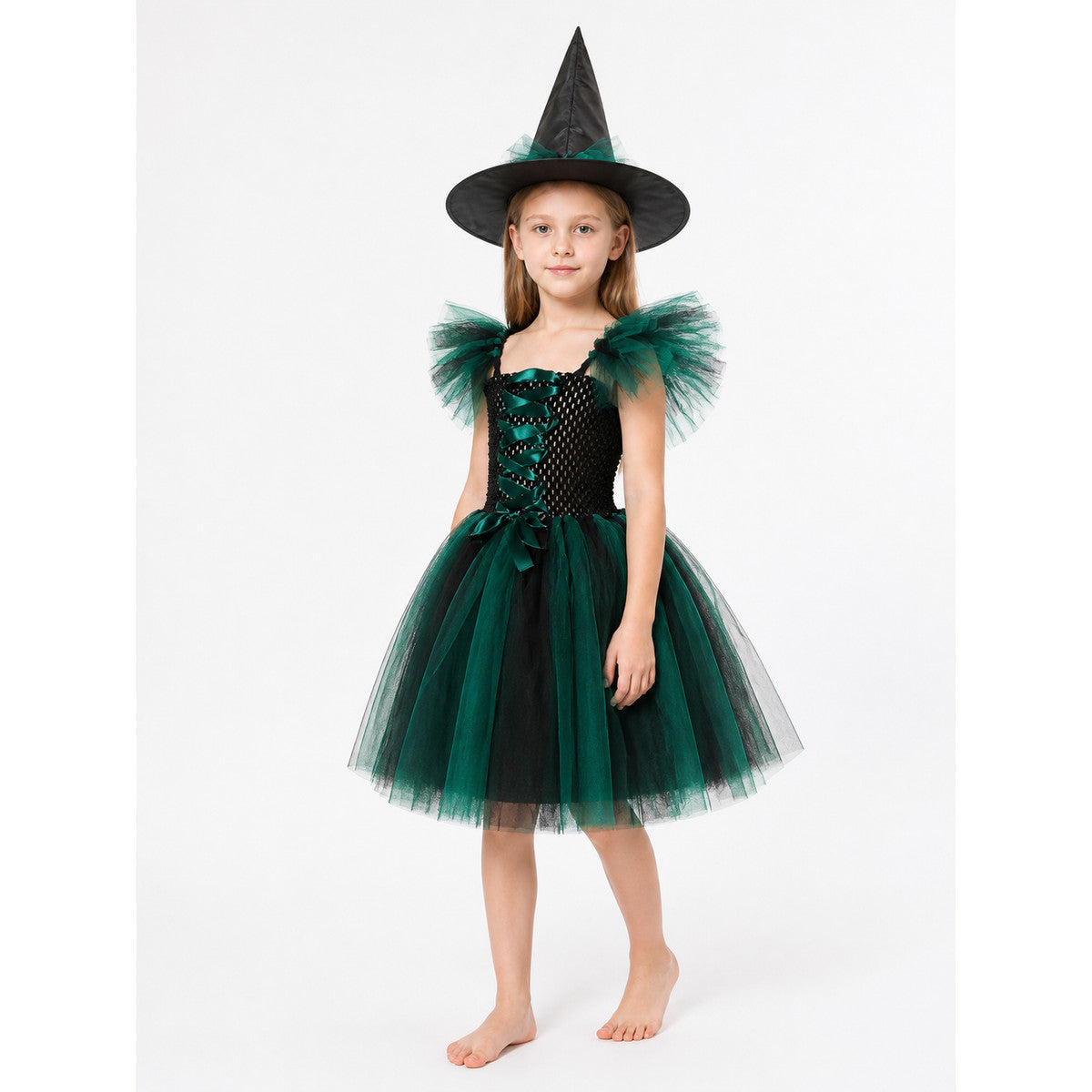 Halloween Witch Costume with Full Skirt and Hat Costume Headwear detail