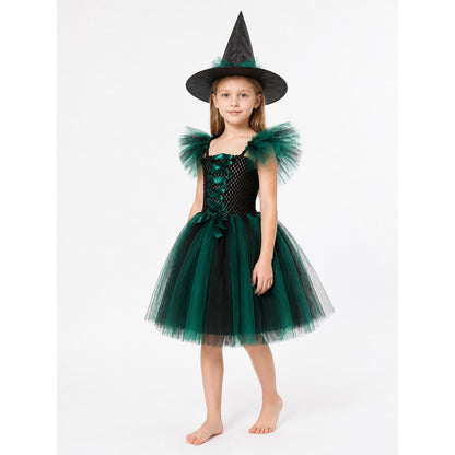 Halloween Witch Costume with Full Skirt and Hat Costume Headwear detail