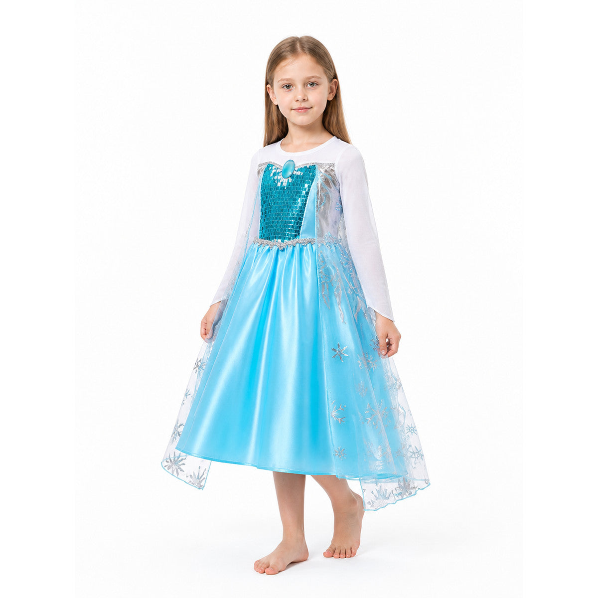 Princess Dress with Sequins and Snowflakes Costume Dresses detail