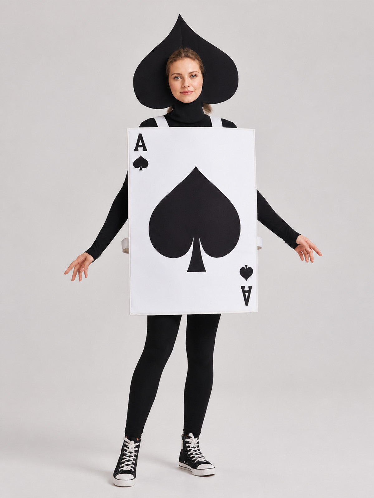 Ace of Spades Playing Card Carnival Costume for Halloween Costumes detail