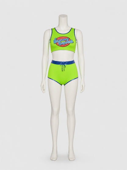 Bunny Squad Athletic Set, Neon Top and Shorts product detail