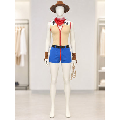 Cowboy Costume with Vest and Shorts for Role-Playing lifestyle view