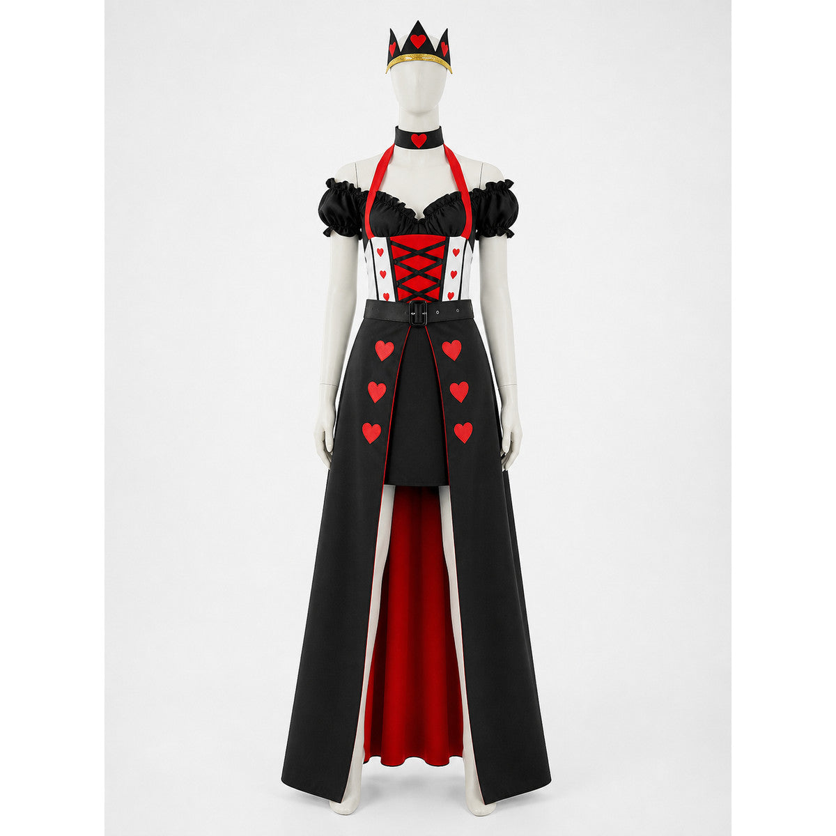 Carnival costume with crown and hearts lifestyle