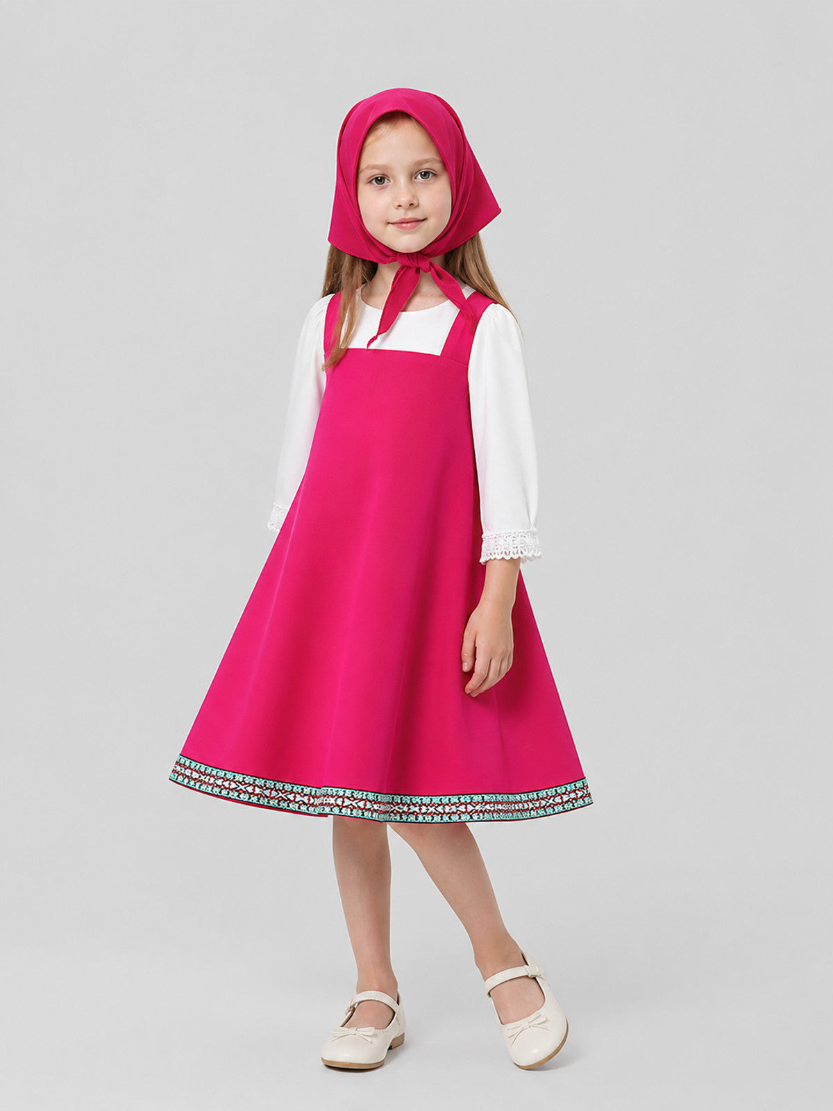 Children’s Carnival Costume Dress with Headscarf product detail
